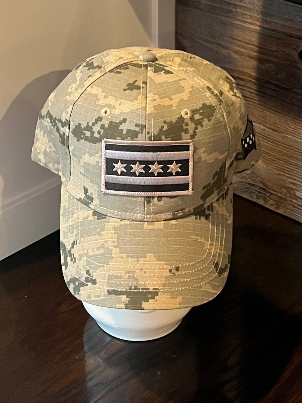 Chicago Flag Digi Camo Adjustable Hat - Picture 1 of 9